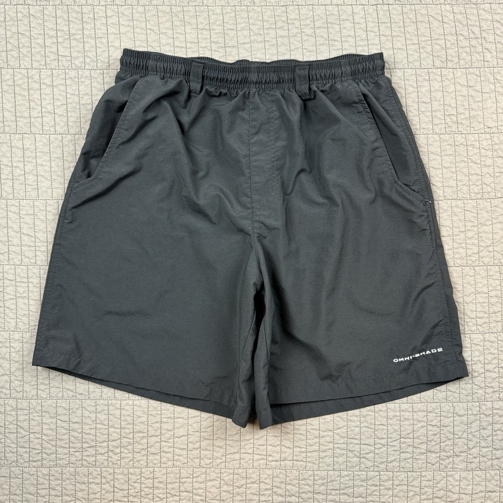 Columbia Men's Charcoal Black Omni-Shade Hybrid Shorts